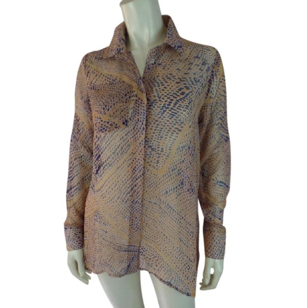 Threads 4 Thought Shirt Top XS Sheer Recycled Poly